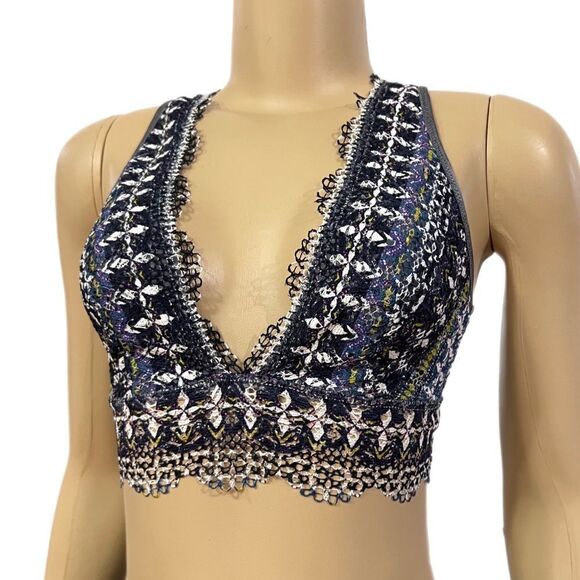 Victoria’s Secret Crochet lace deep V bralette bra multicolor - Picture 4 of 5